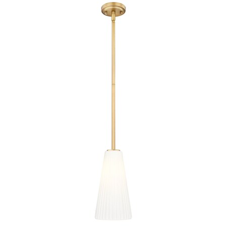 Z-Lite Farrell 1 Light Pendant, 7.25in. W x 13.75in. H, Modern Gold 3043P7-ROD-MGLD